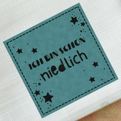 schnubsibu- schnubsibu-produktfoto-buegellabel-aufstoff-niedlich - türkis