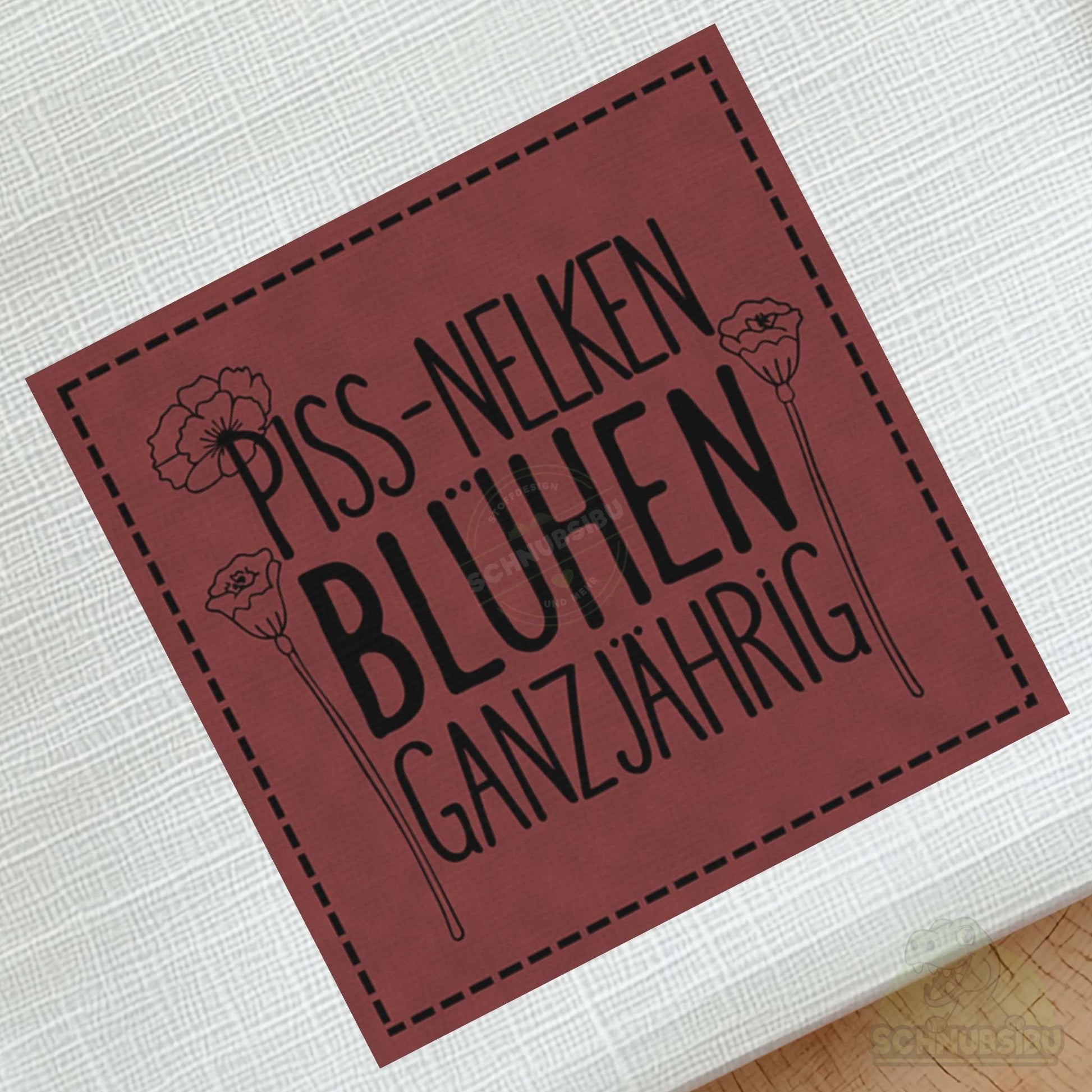 schnubsibu- schnubsibu-produktfoto-buegellabel-aufstoff-pissnelken_2 - rot