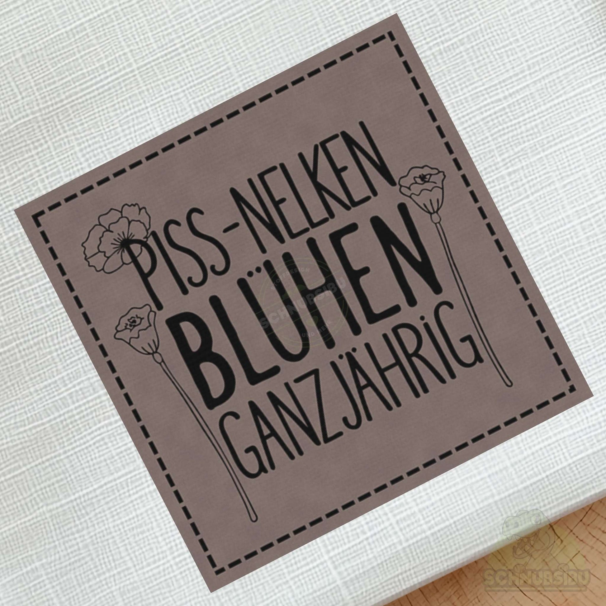 schnubsibu- schnubsibu-produktfoto-buegellabel-aufstoff-pissnelken_5 - braun