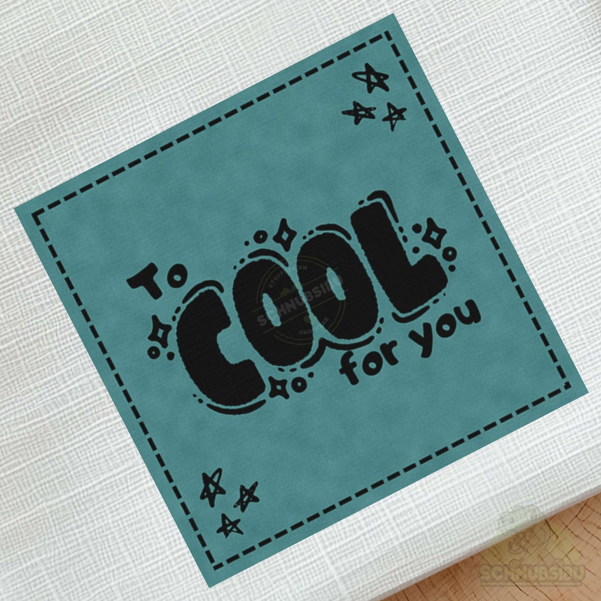 schnubsibu- schnubsibu-produktfoto-buegellabel-aufstoff-toocoolforyou - türkis