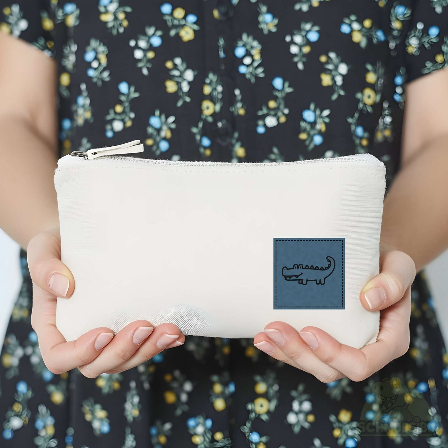 Bügel-Label "Skandi Kroko blau" – schnelle Akzente für Kleidung & Accessoires | Schnubsibu