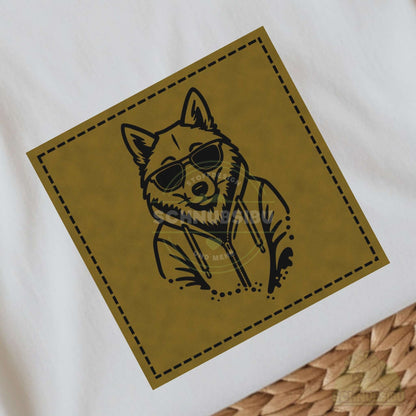 Bügel-Label "Graffiti Fuchs gelb" – schnelle Akzente für Kleidung & Accessoires | Schnubsibu