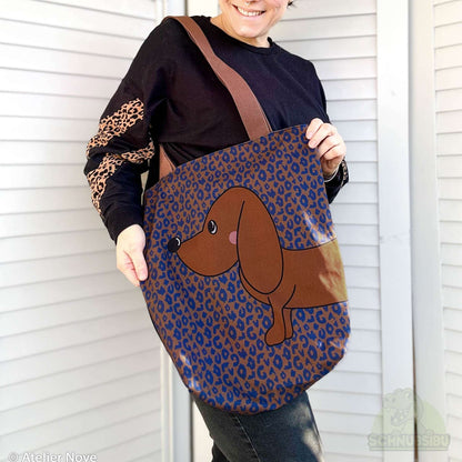 Panel Cherry Picking Bag Dackel und Rollschuhe – Canvas