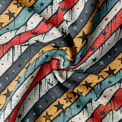 Vorbestellung Jersey Stoff „Graffiti Stripes“ - bringt Streetstyle direkt auf deine Nähmaschine | Schnubsibu OEKO-TEX® Standard 100