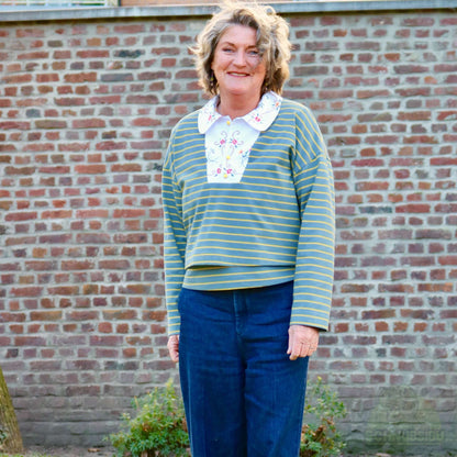 Stoff Isa blau-gelb – Jersey