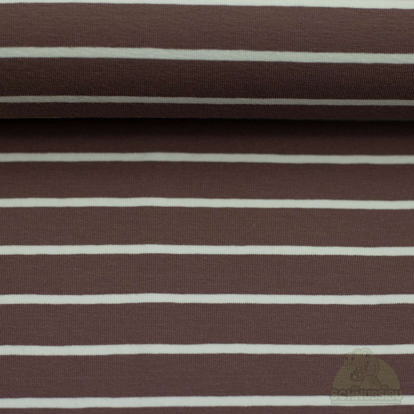 Stoff Isa braun-weiß – Jersey