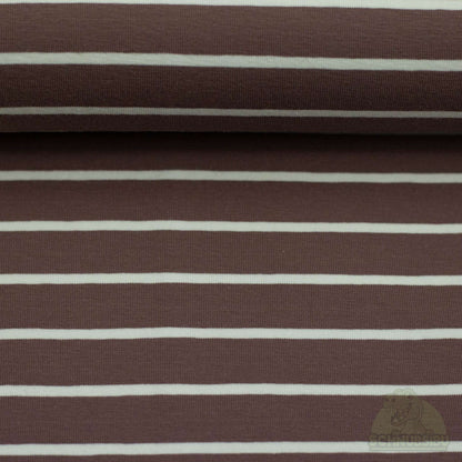 Stoff Isa braun-weiß – Jersey