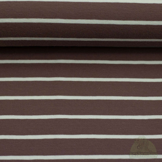 Stoff Isa braun-weiß – Jersey
