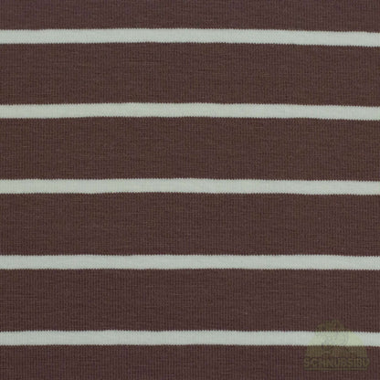 Stoff Isa braun-weiß – Jersey