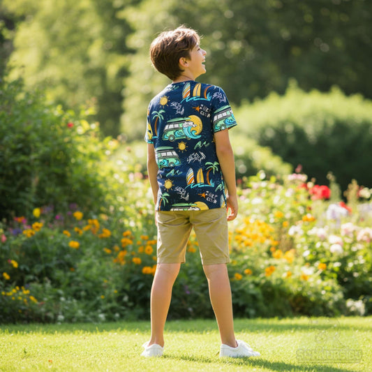 VB Jersey Stoff „Surfclub türkis“ - designt by Katzengold Designs | Schnubsibu OEKO-TEX® Standard 100
