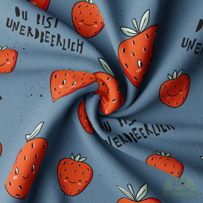 VB Jersey Stoff „Erdbeerlich“ - designt by Katzengold Designs | Schnubsibu OEKO-TEX® Standard 100
