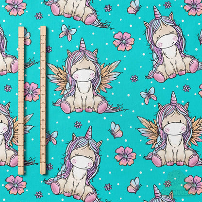 VB Jersey Stoff „Einhorn-Liebe“ - designt by Katzengold Designs | Schnubsibu OEKO-TEX® Standard 100