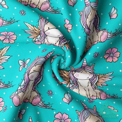 VB Jersey Stoff „Einhorn-Liebe“ - designt by Katzengold Designs | Schnubsibu OEKO-TEX® Standard 100