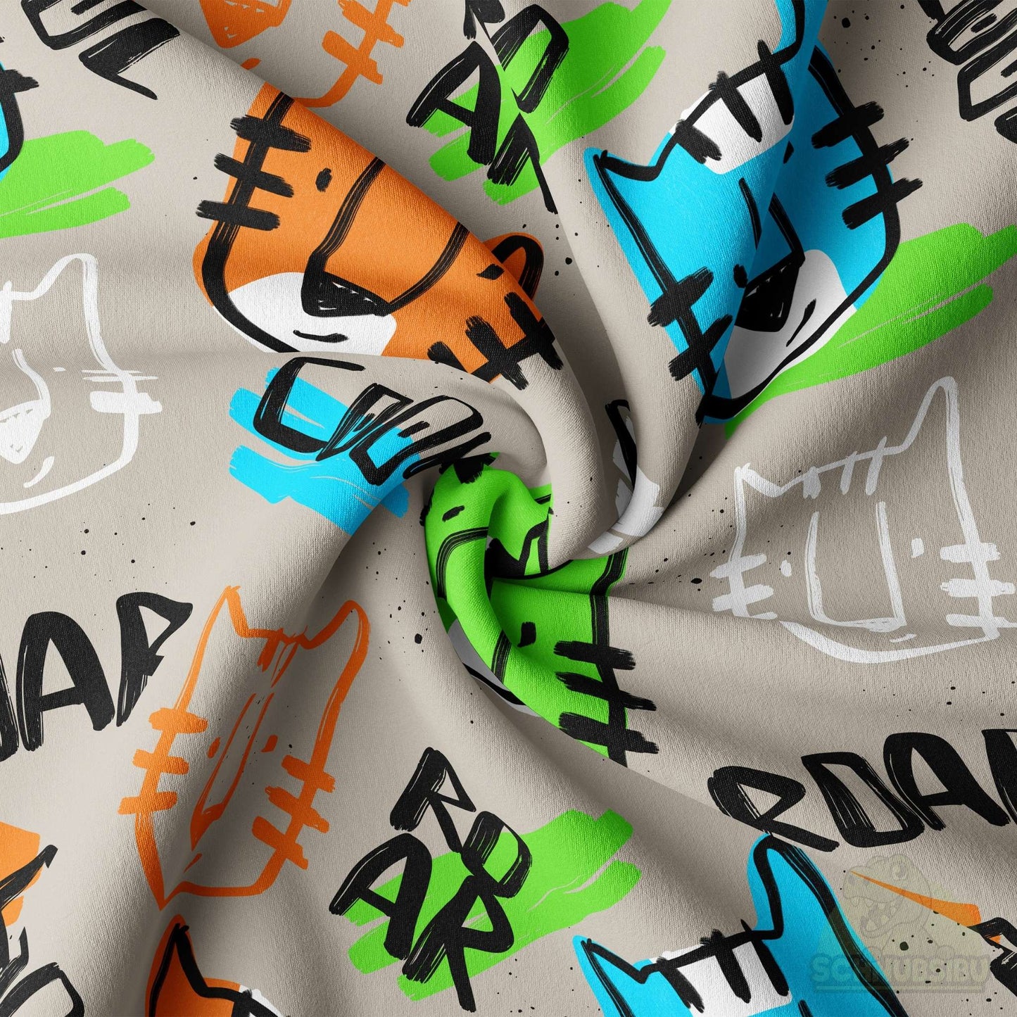 VB Jersey Stoff „Cool Roar“ - designt by Katzengold Designs | Schnubsibu OEKO-TEX® Standard 100