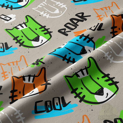 VB Jersey Stoff „Cool Roar“ - designt by Katzengold Designs | Schnubsibu OEKO-TEX® Standard 100