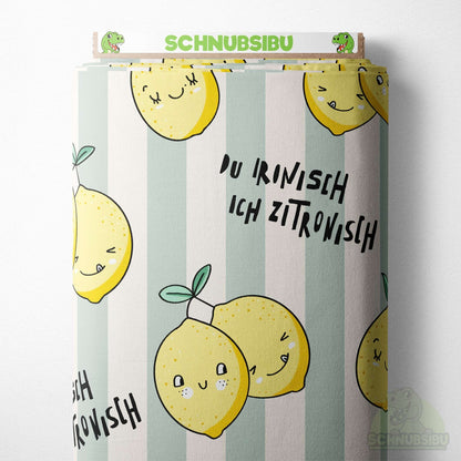 VB Jersey Stoff „Zitronisch“ - designt by Katzengold Designs | Schnubsibu OEKO-TEX® Standard 100