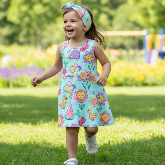 VB Jersey Stoff „Bunter Sommer“ - designt by Katzengold Designs | Schnubsibu OEKO-TEX® Standard 100