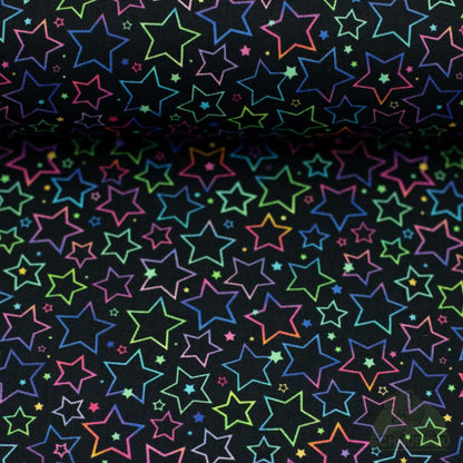 Stoff bunte Sterne – Baumwollstoff