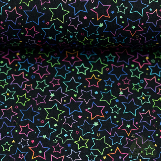 Stoff bunte Sterne – Baumwollstoff