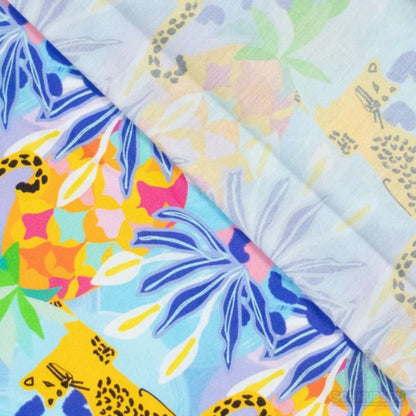 Stoff Colorful Leopard - Popeline