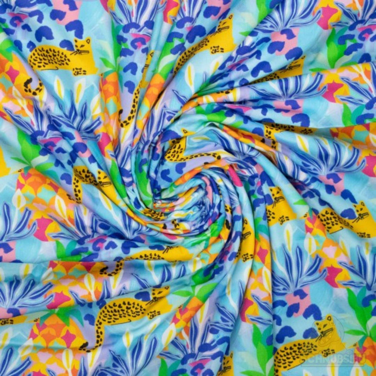 Stoff Colorful Leopard - Popeline