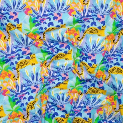 Stoff Colorful Leopard - Popeline