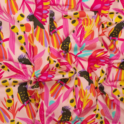Stoff Colorful Parrot - Popeline