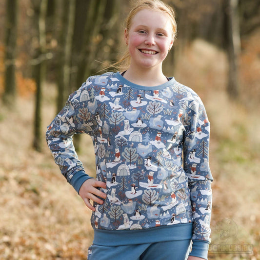 Stoff Polar Playtime blau – French Terry