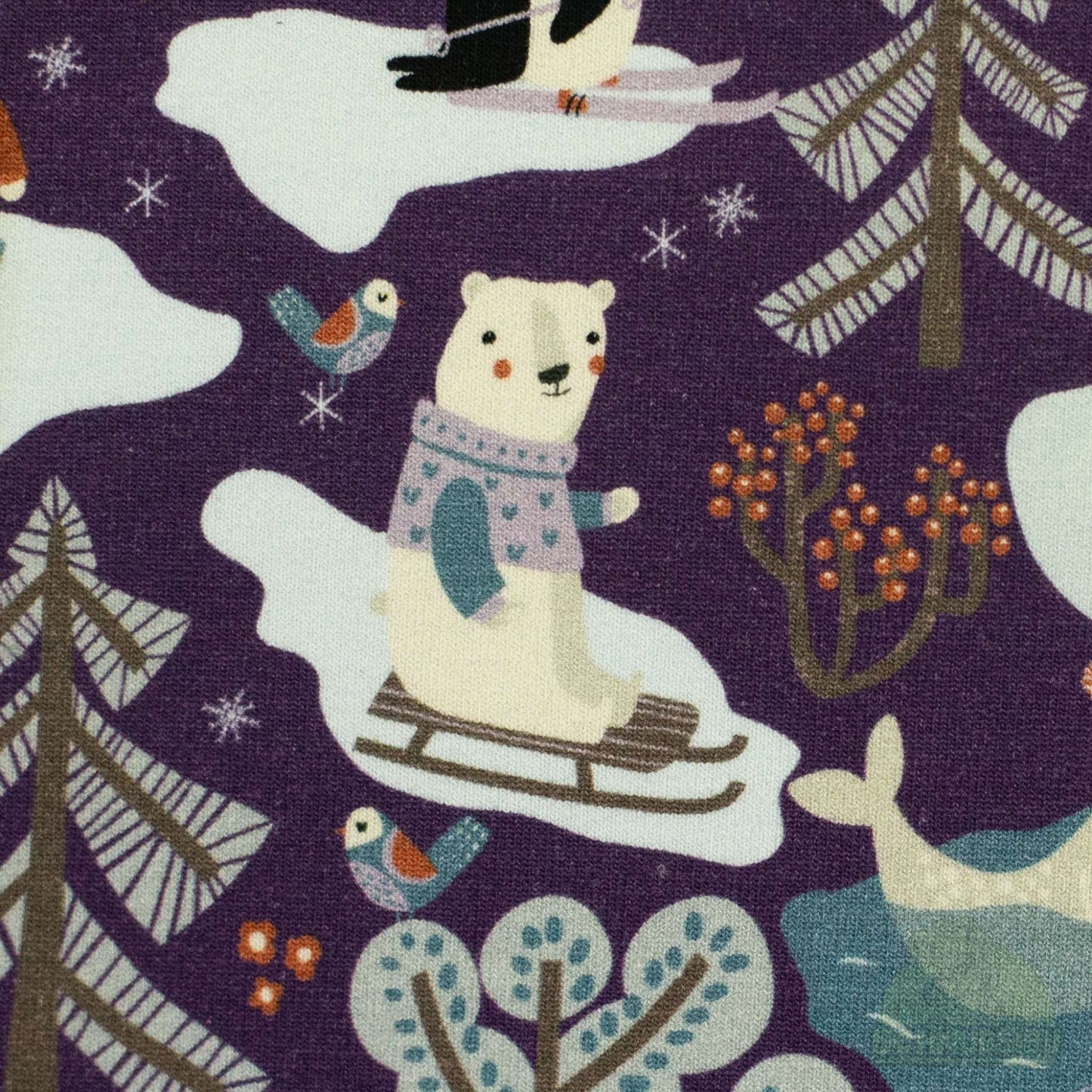 Stoff Polar Playtime lila  – French Terry