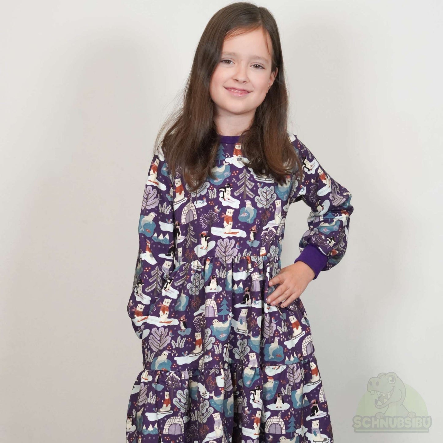 Stoff Polar Playtime lila  – French Terry