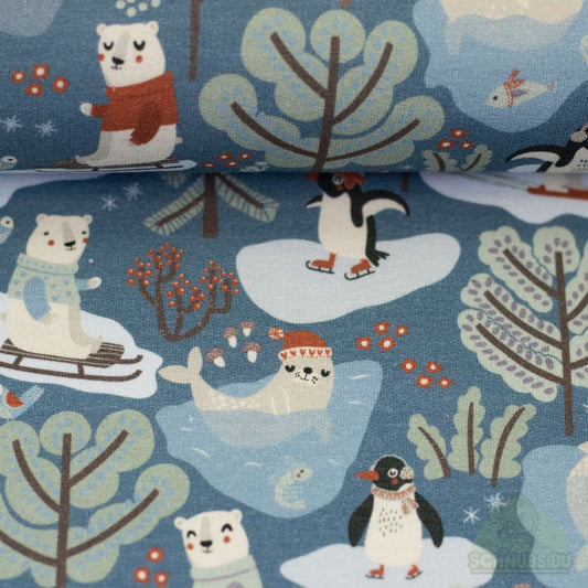 Stoff Polar Playtime blau – French Terry