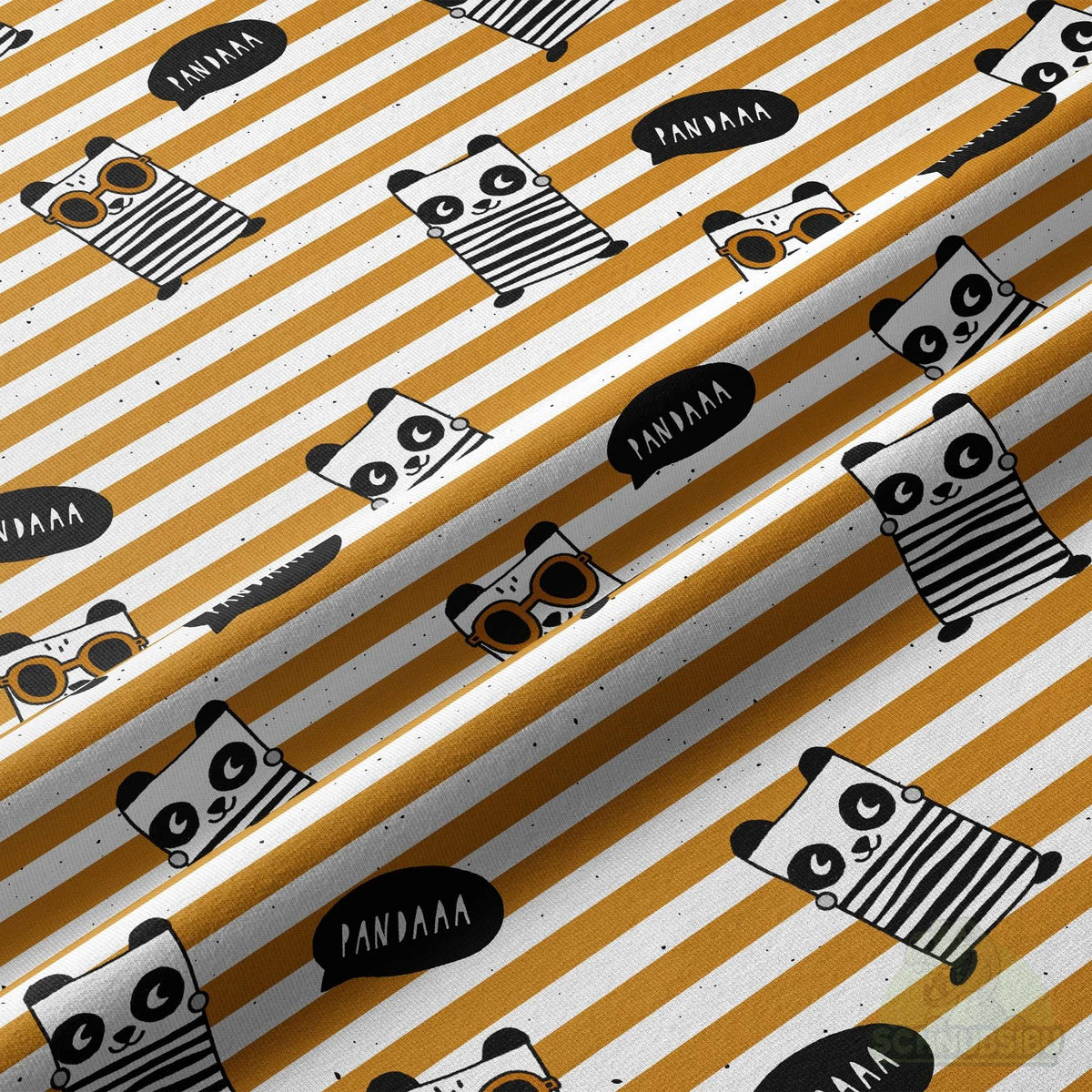 [VB 15.09.] Stoff Panda Chill Streifen
