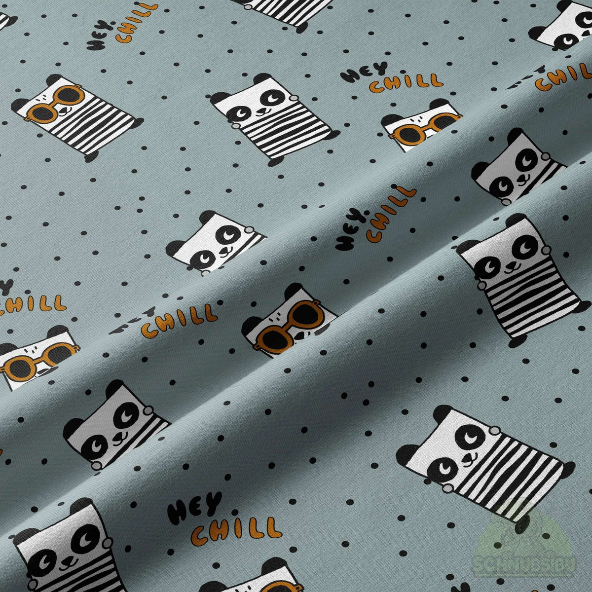 [VB 15.09.] Stoff Panda Chill Punkte