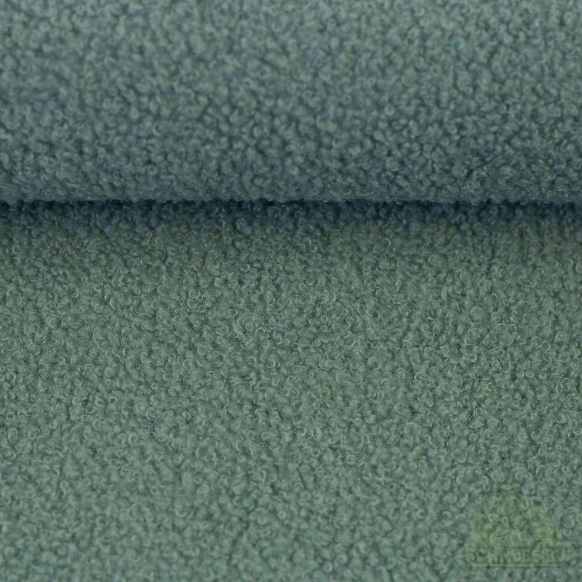 Stoff Teddy salbeigrün – Teddyboucle Fleece
