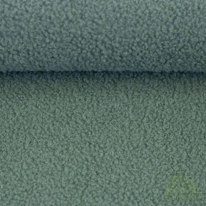 Stoff Teddy salbeigrün – Teddyboucle Fleece