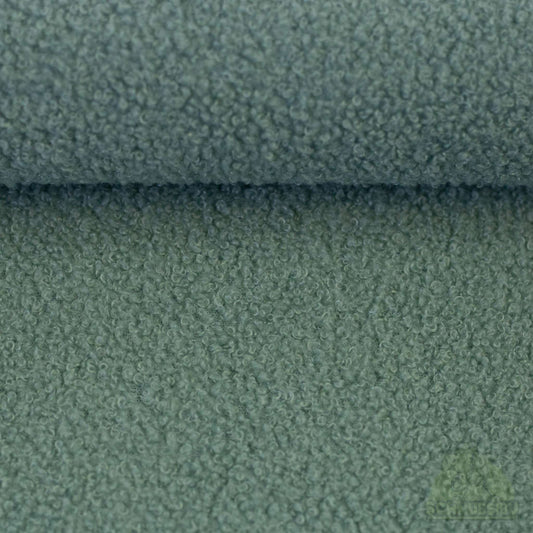 Stoff Teddy salbeigrün – Teddyboucle Fleece