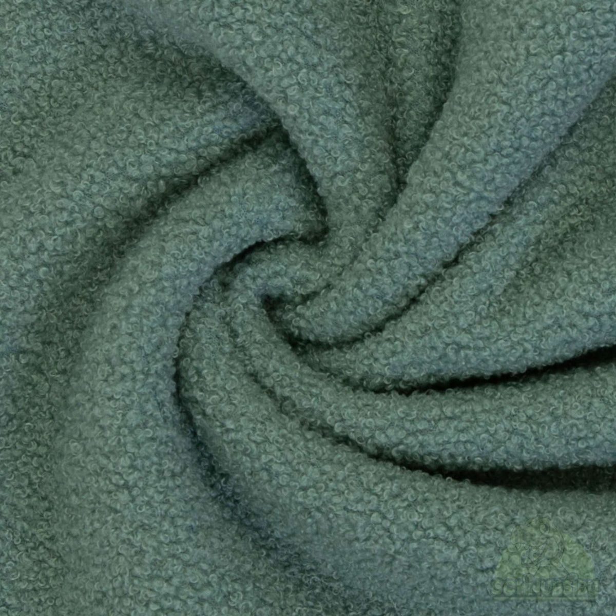 Stoff Teddy salbeigrün – Teddyboucle Fleece