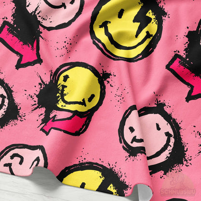 [VB 01.09.] Stoff Smile Scratch rosa