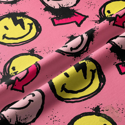 [VB 01.09.] Stoff Smile Scratch rosa