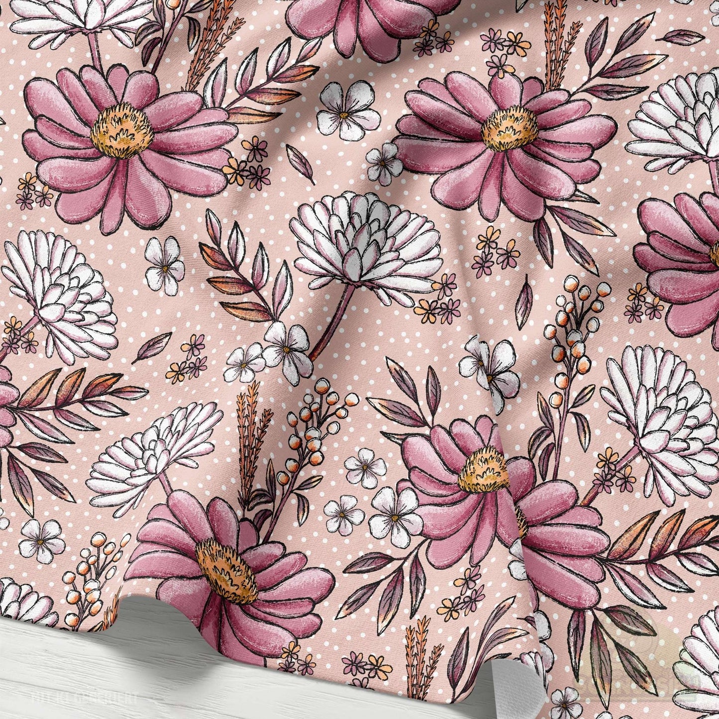 [VB 01.09.] Stoff Wiesenherbst rosa