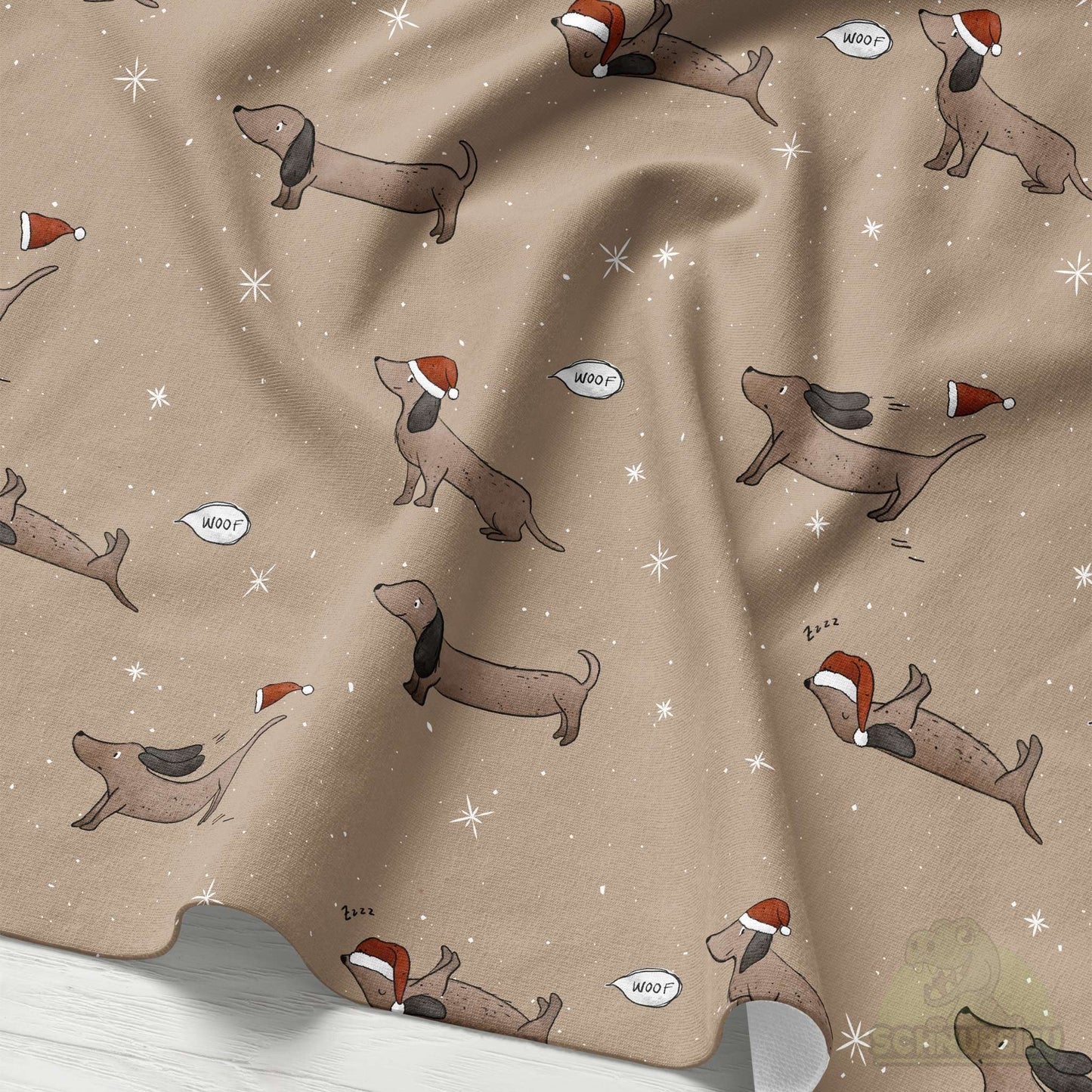 VB Stoff „Xmas Dackel“ - designt by Katzengold Designs | Schnubsibu OEKO-TEX® Standard 100