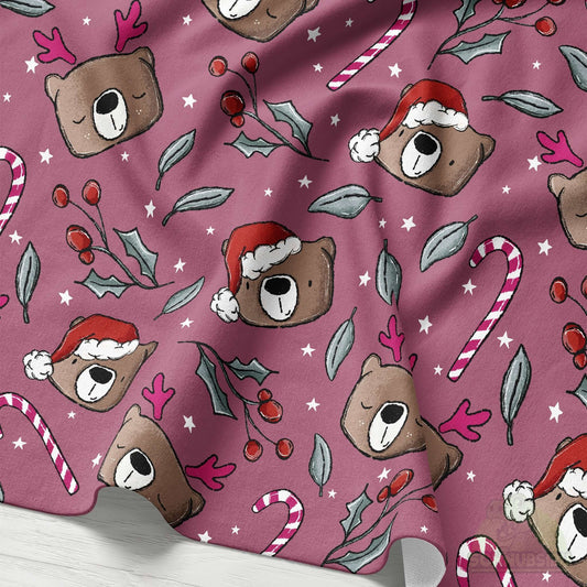 VB Stoff „Xmas Bär beere“ - designt by Katzengold Designs | Schnubsibu OEKO-TEX® Standard 100