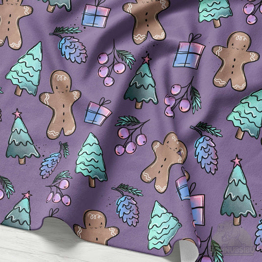 VB Stoff „Winterlies lila“ - designt by Katzengold Designs | Schnubsibu OEKO-TEX® Standard 100