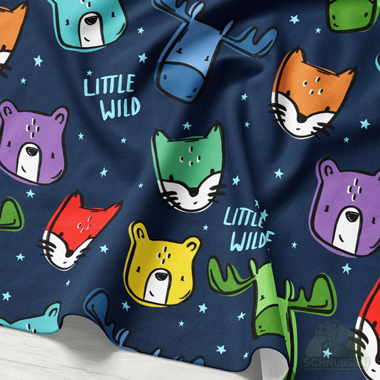 VB Stoff „Little Wilds blau“ - designt by Katzengold Designs | Schnubsibu OEKO-TEX® Standard 100