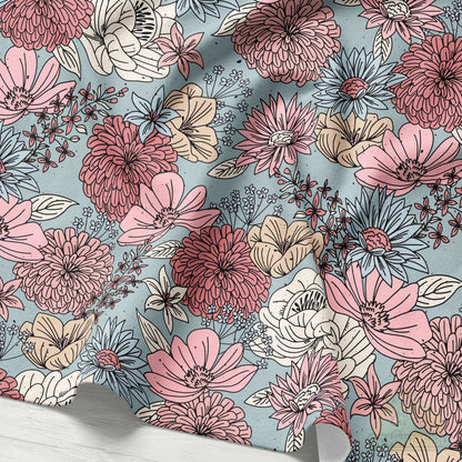 VB Stoff „Herbstblümchen hell“ - designt by Katzengold Designs | Schnubsibu OEKO-TEX® Standard 100