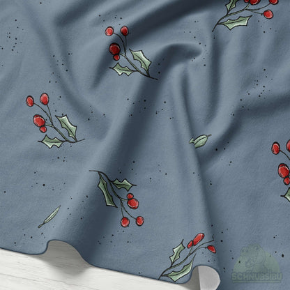 VB Stoff „Xmas Bär Kombi blau“ - passend zum Design by Katzengold Designs | Schnubsibu OEKO-TEX® Standard 100