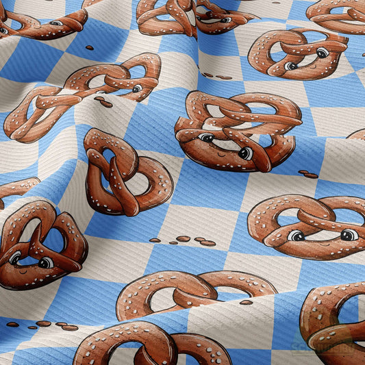 VB Rip-Jersey Stoff „Brezel blau“ - designt by Katzengold Designs | Schnubsibu OEKO-TEX® Standard 100