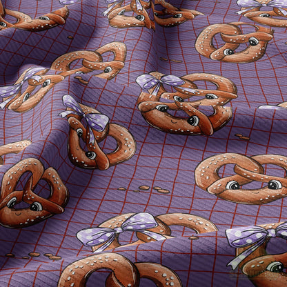 VB Rip-Jersey Stoff „Brezel lila“ - designt by Katzengold Designs | Schnubsibu OEKO-TEX® Standard 100