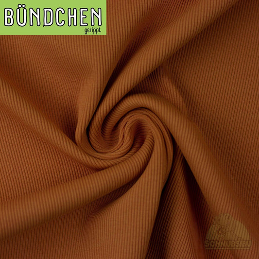 Rip-Bündchen Stoff „Tessa ocker 315" – Elastisches Rip-Bündchen in Ocker | Swafing OEKO-TEX® Standard 100