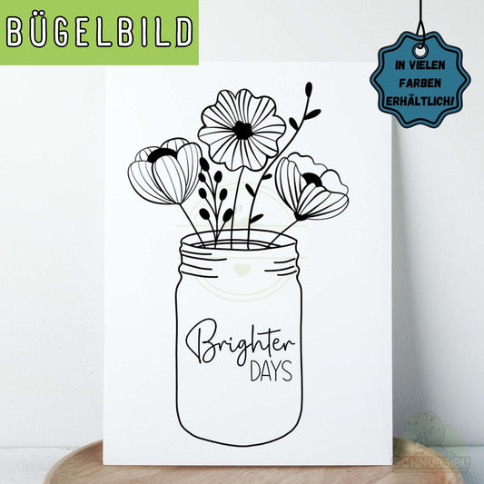 Bügelbild „Brighter" – minimalistisches Design für deine DIY-Projekte | Schnubsibu